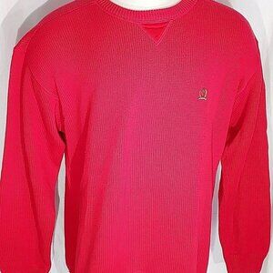 Tommy Hilfiger Sweater RED Large Men's Long Sleeve Pull Over Logo Casual LARGE